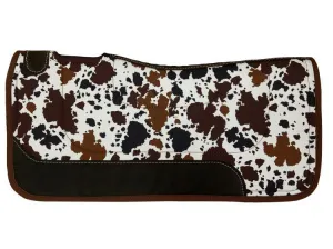 Cow Print 31" x 32" Nylon Printed Top Contoured Felt Bottom Saddle Pad