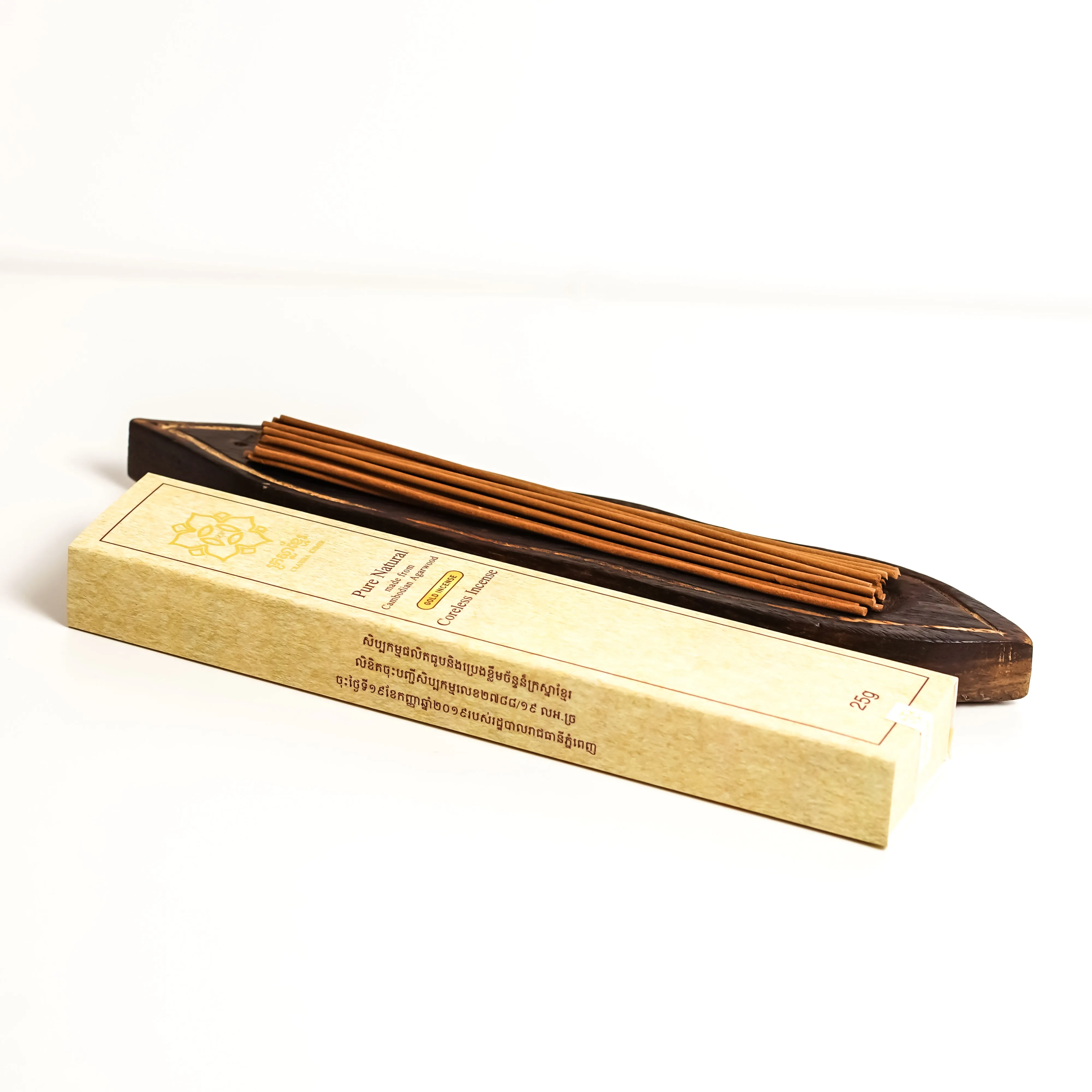 Crassna Khmer Cambodian Agarwood/Oud Incense Sticks- Gold (Coreless)