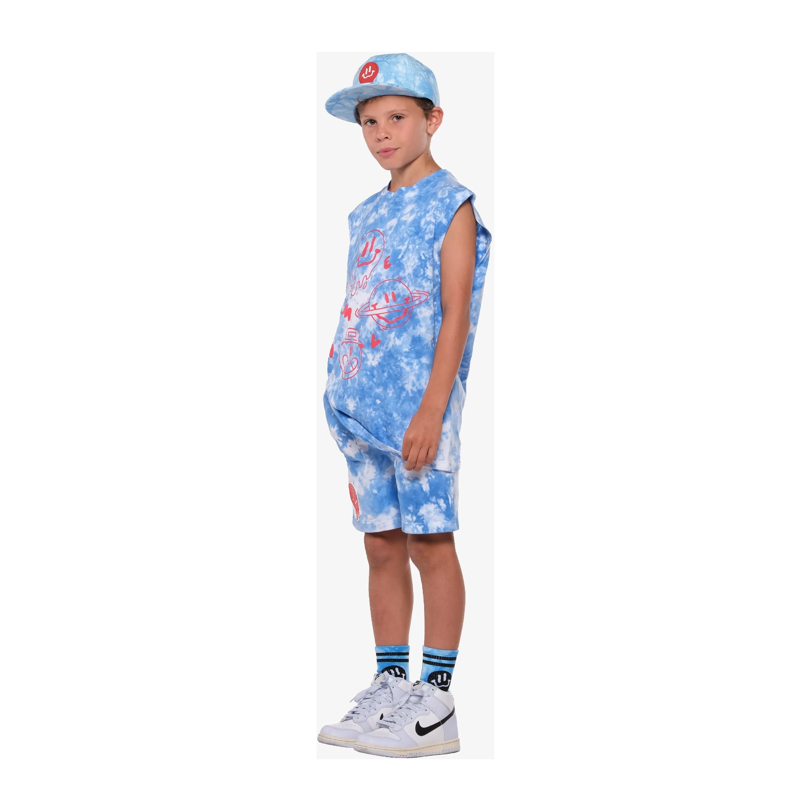 Drippin In Smiles Blue Skate Socks