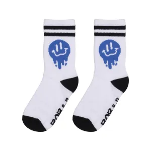 Drippin In Smiles White Skate Socks