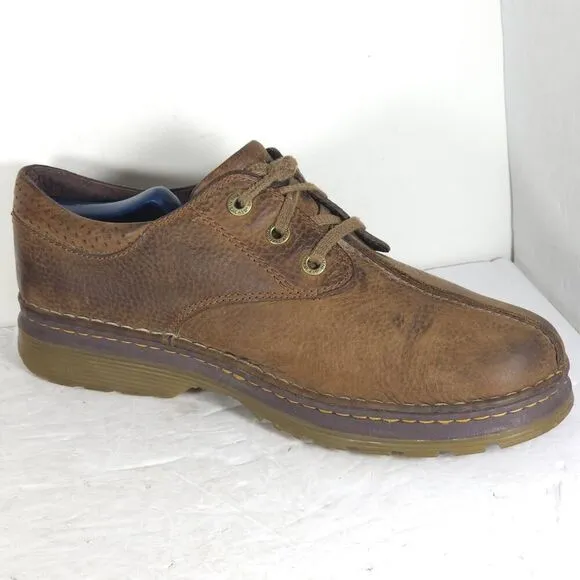 Dr Martens Men’s Nevin US12 Brown Leather Lace up Split Toe Oxford Shoes