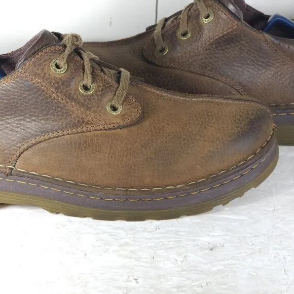 Dr Martens Men’s Nevin US12 Brown Leather Lace up Split Toe Oxford Shoes