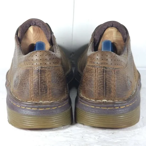 Dr Martens Men’s Nevin US12 Brown Leather Lace up Split Toe Oxford Shoes