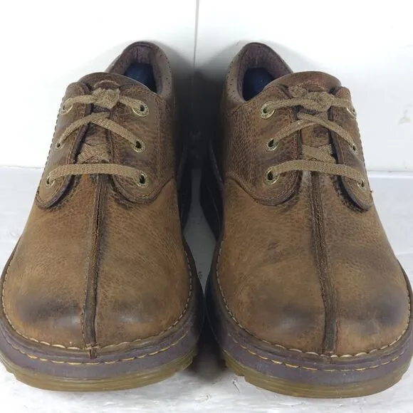 Dr Martens Men’s Nevin US12 Brown Leather Lace up Split Toe Oxford Shoes