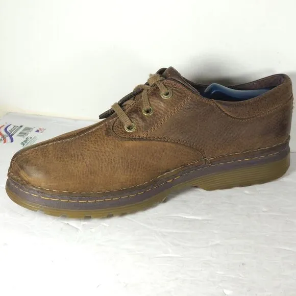 Dr Martens Men’s Nevin US12 Brown Leather Lace up Split Toe Oxford Shoes