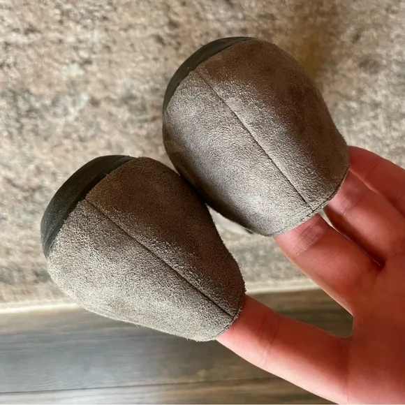 Eileen Fisher Fuller Grey Suede Leather d’Orsay Knotted Slip On Flat 7