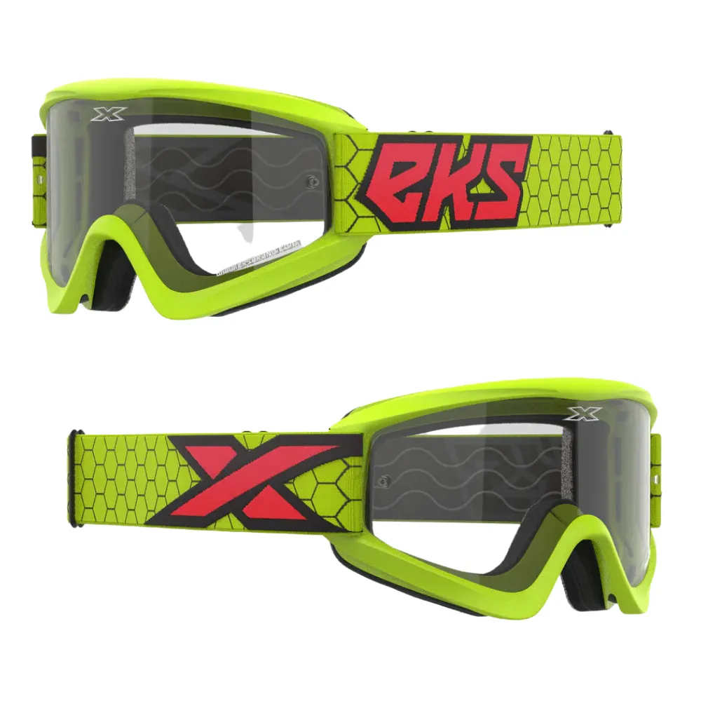 EKS Gox Flat Out Flo Yellow Clear Goggle