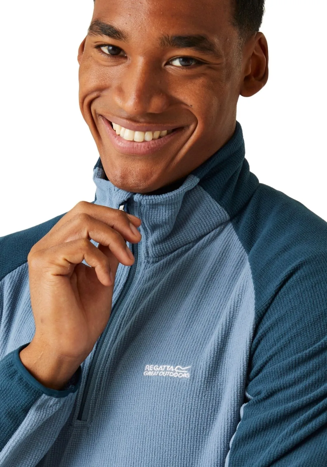 Elson Ii 1/4 Zip Fleece - Coronet Blue/moonlight Denim