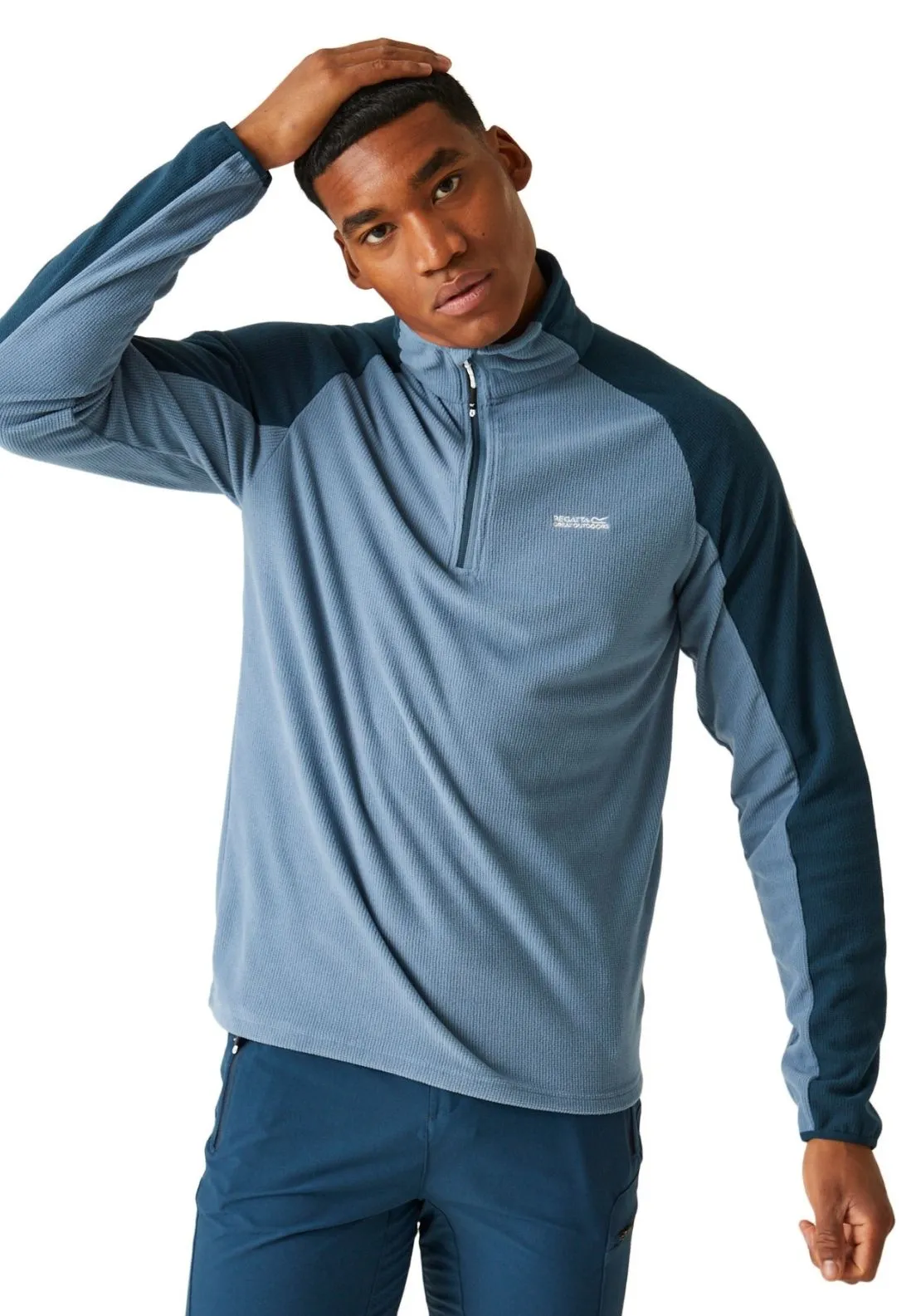 Elson Ii 1/4 Zip Fleece - Coronet Blue/moonlight Denim