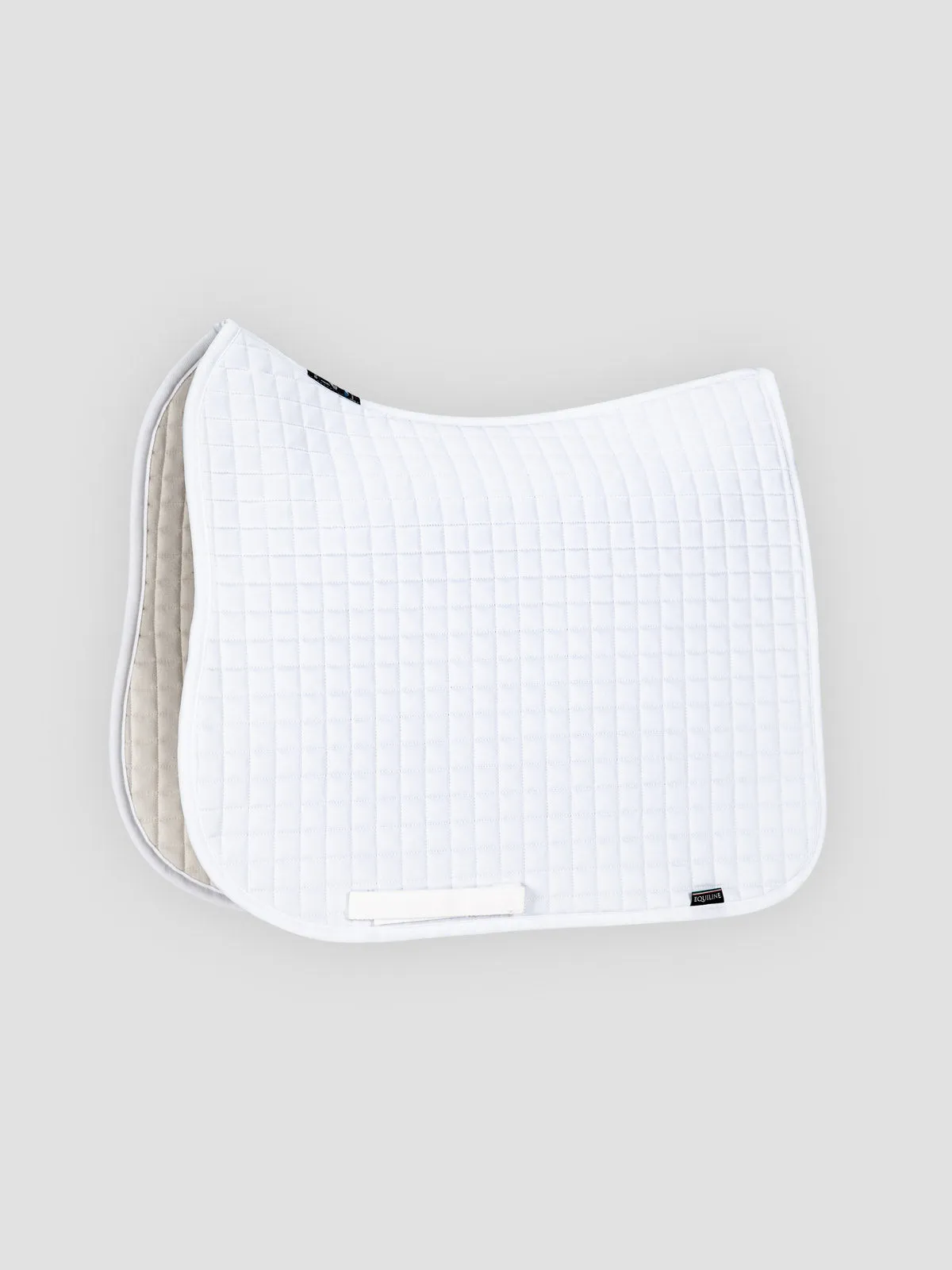 Equiline Quadro Plain Saddle Blanket  - white Jumping Full