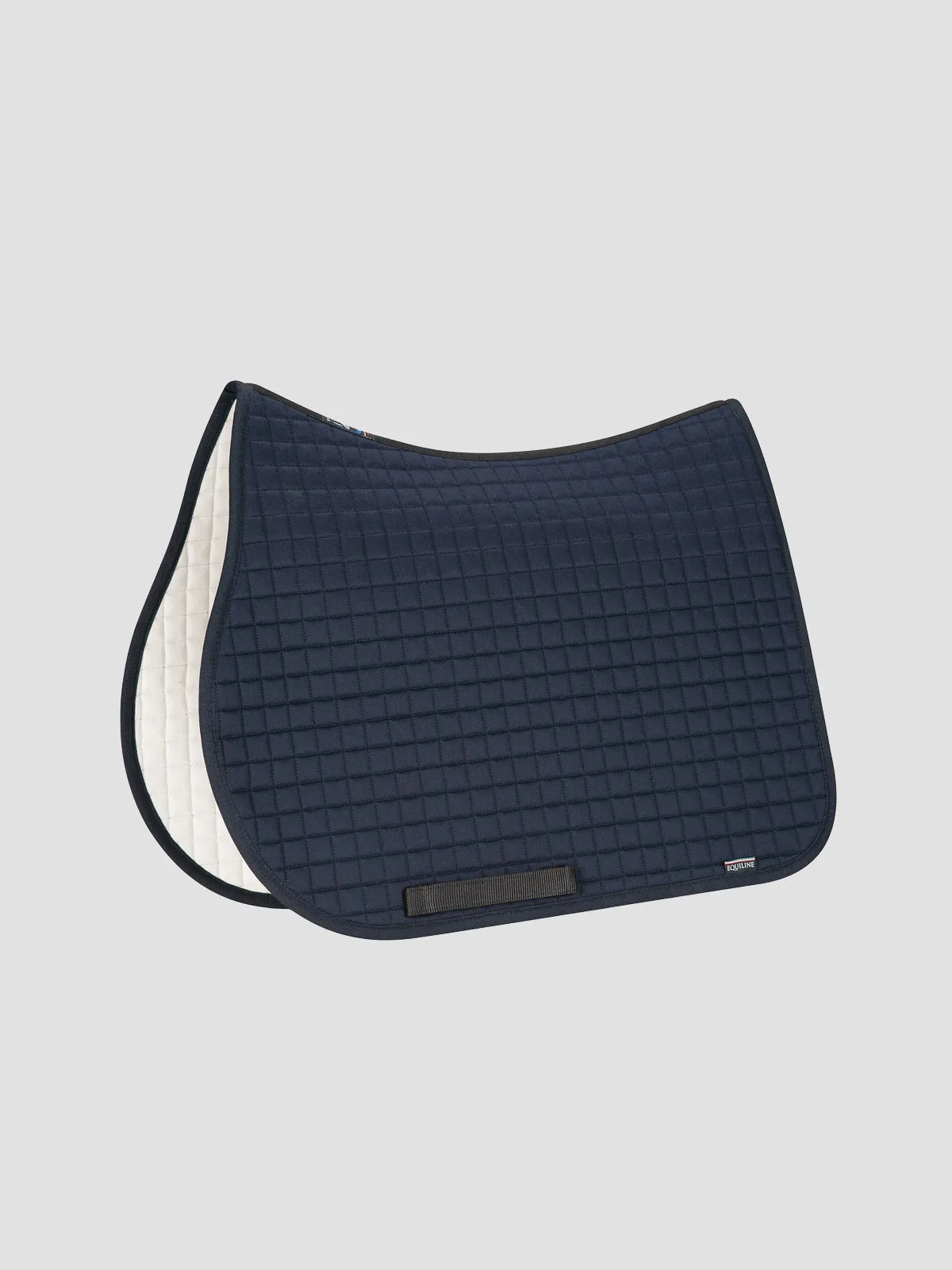 Equiline Quadro Plain Saddle Blanket  - white Jumping Full