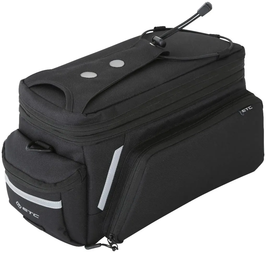 ETC Rack Fitting Fold Out Pannier Bag - Black