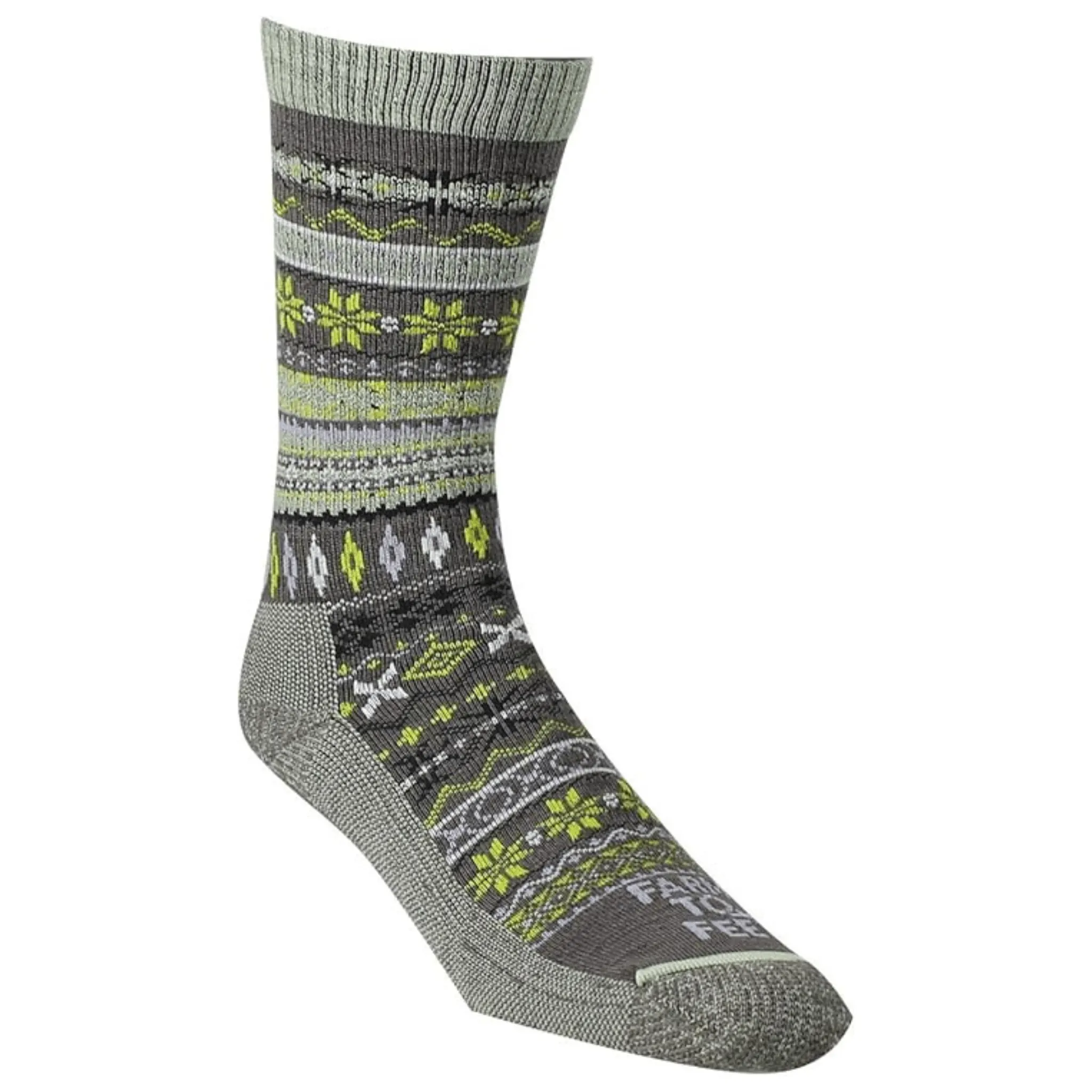 Farm to Feet Womens Hamilton Fair Isle Crew Socks