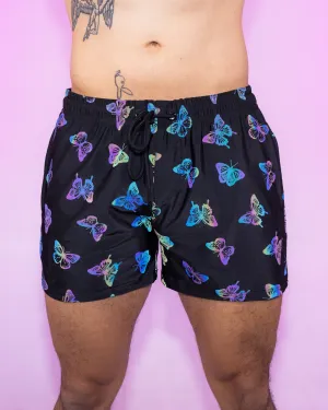 Flash Reflective Butterfly Drawstring Shorts