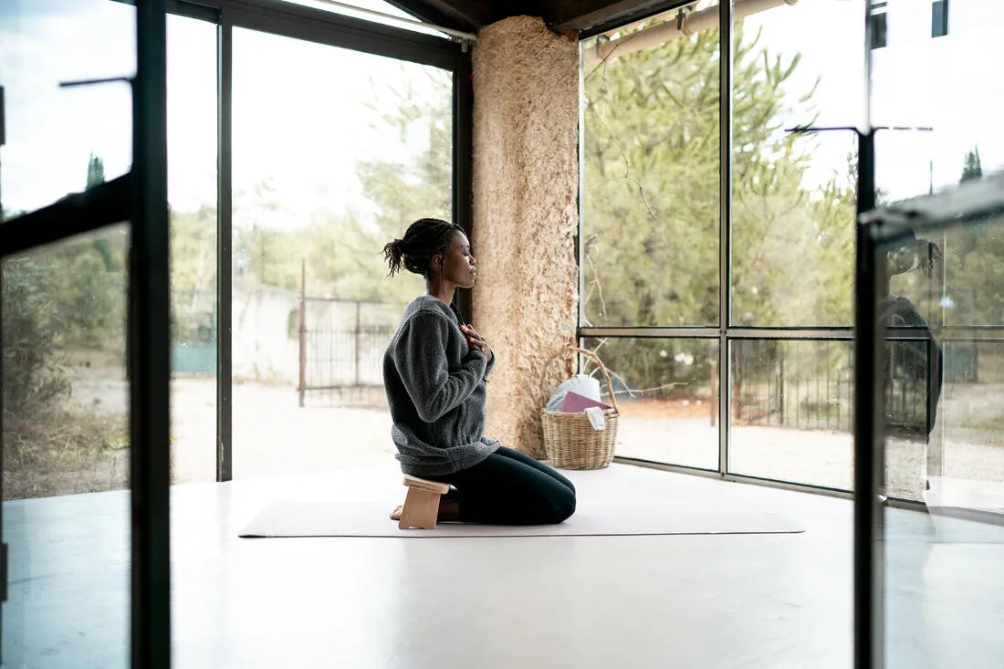 Foldable Yoga/Meditation Bench - Beech
