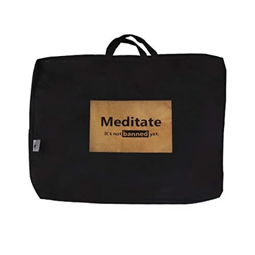 Friends of Meditation Large Vipassana Meditation Chair with Back Support Cushion (100% Cotton, Green, Seat Size: 21x18 inches)