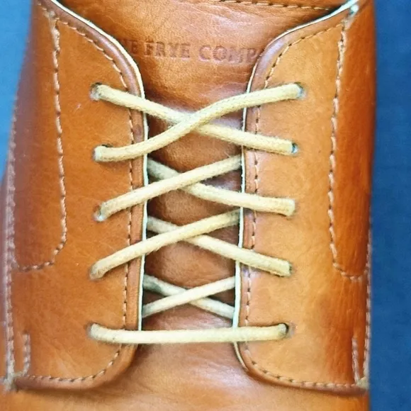 FRYE GRANT WINGTIP Mens Cognac Leather Formal Oxford Casual Shoes Size 10D