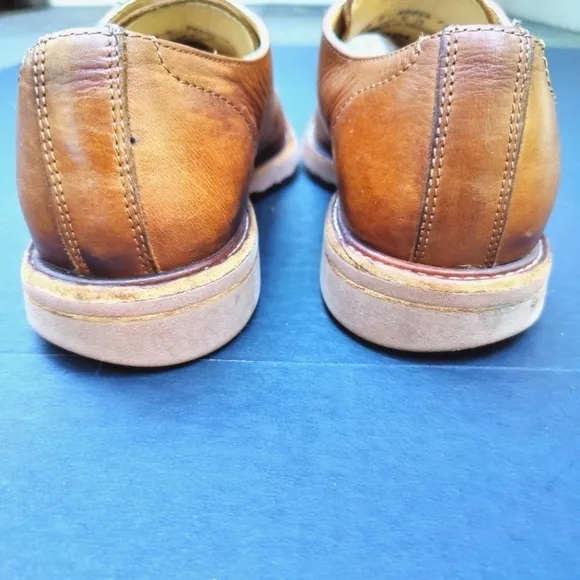 FRYE GRANT WINGTIP Mens Cognac Leather Formal Oxford Casual Shoes Size 10D