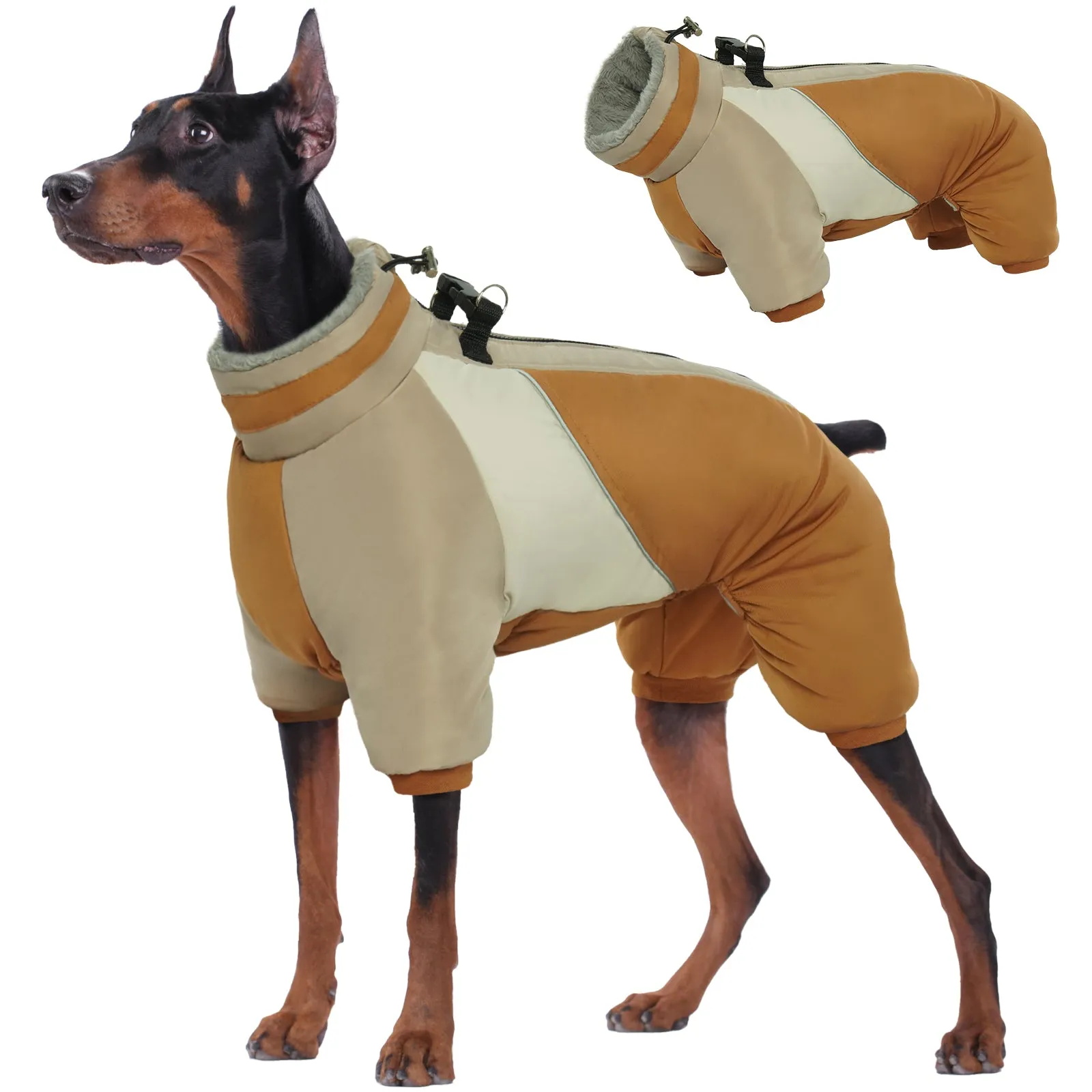 Fullbody Dog Coat Dog Jacket Four-Legged Dog Snowsuit