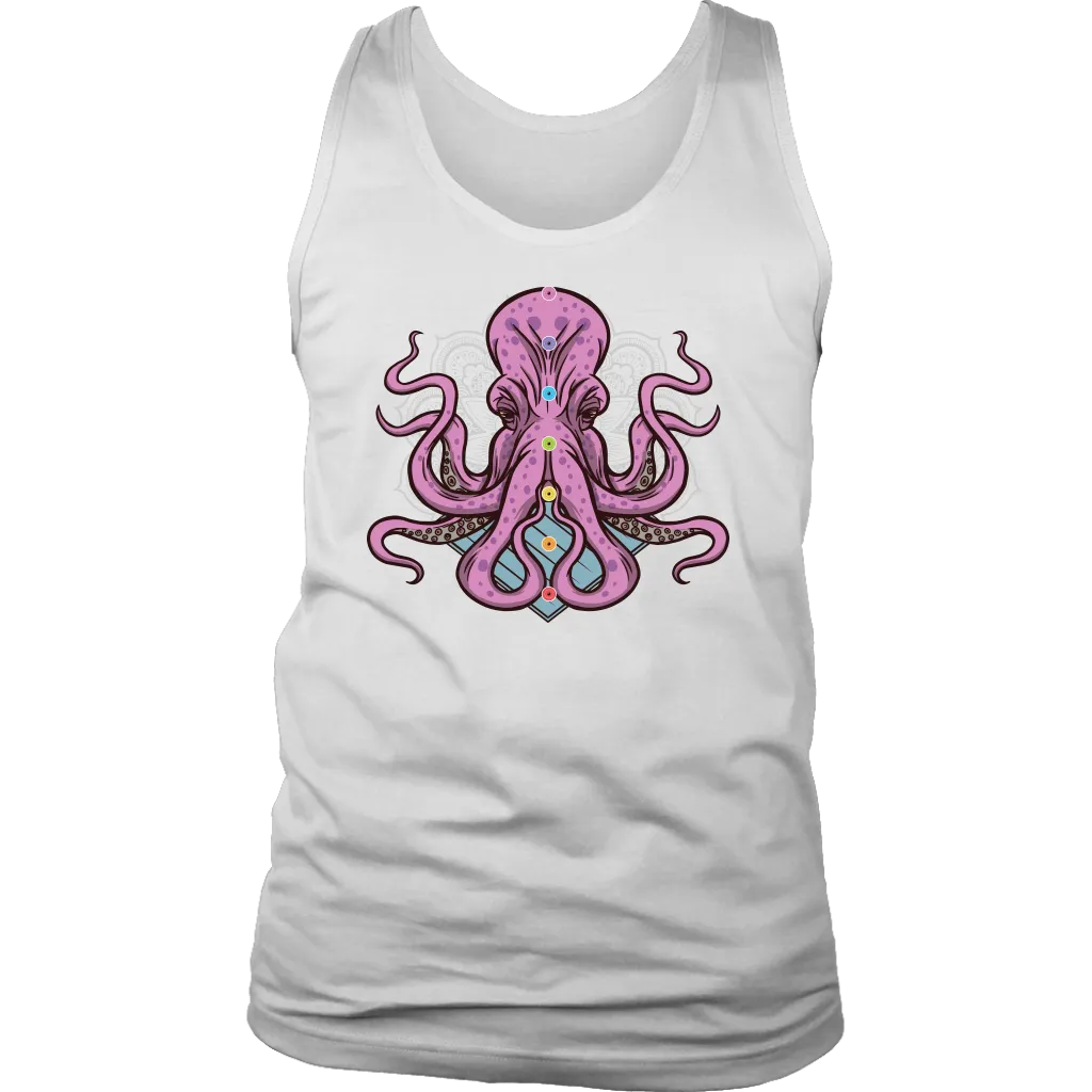 Funny Yoga T-shirt, Funny Octopus Shirt, Funny Chakra Shirt, Octopus Chakra T-shirt, Octopus T-shirt