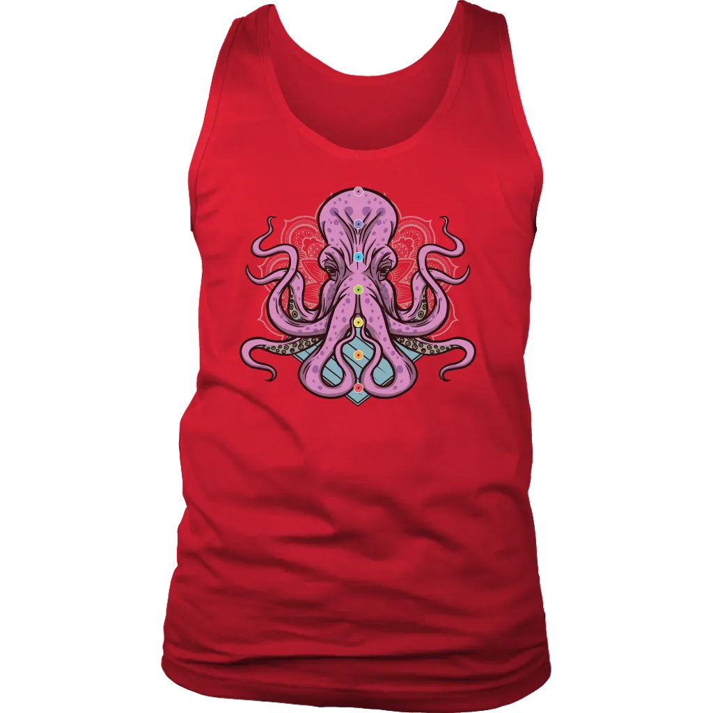 Funny Yoga T-shirt, Funny Octopus Shirt, Funny Chakra Shirt, Octopus Chakra T-shirt, Octopus T-shirt