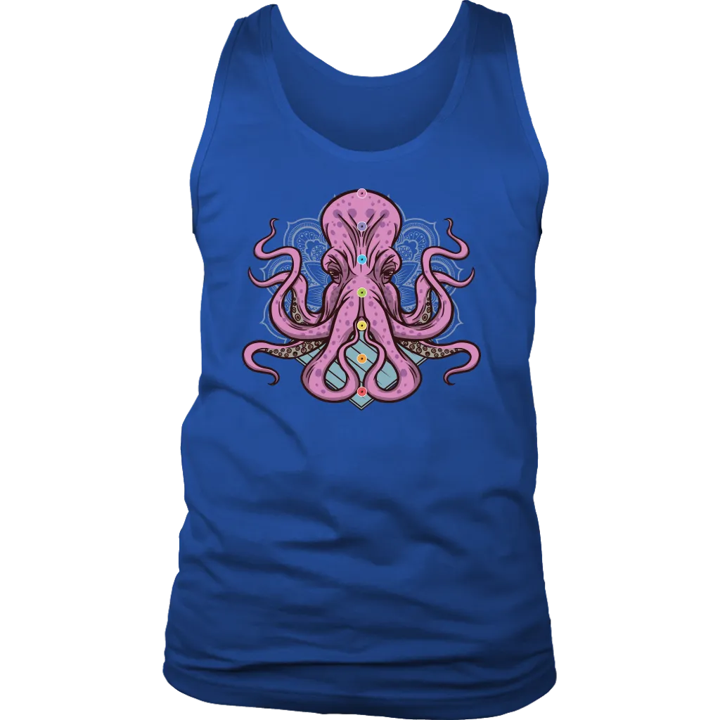 Funny Yoga T-shirt, Funny Octopus Shirt, Funny Chakra Shirt, Octopus Chakra T-shirt, Octopus T-shirt