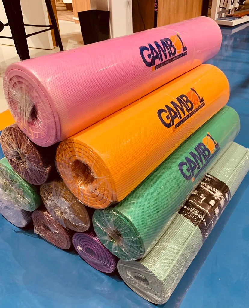 Gambol Yoga Mat (36*78) 12mm with Belt and Cover