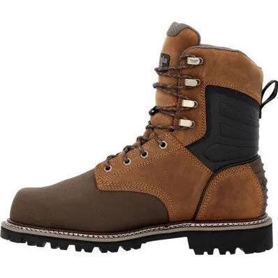 Georgia Men's Brute 8" Comp Toe Waterproof MG Work Boot- Brown- GB00643