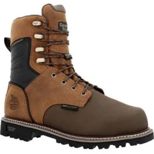 Georgia Men's Brute 8" Comp Toe Waterproof MG Work Boot- Brown- GB00643