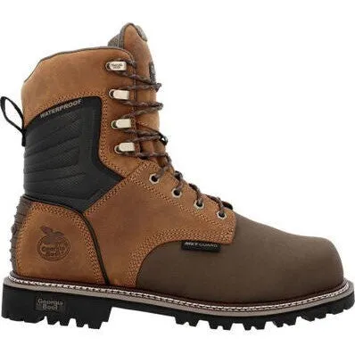Georgia Men's Brute 8" Comp Toe Waterproof MG Work Boot- Brown- GB00643