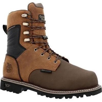 Georgia Men's Brute 8" Comp Toe Waterproof MG Work Boot- Brown- GB00643