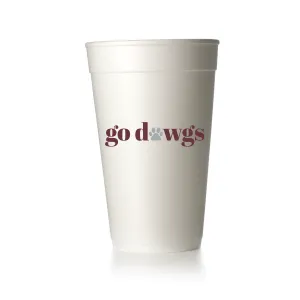 Go Dawgs Paw Cups