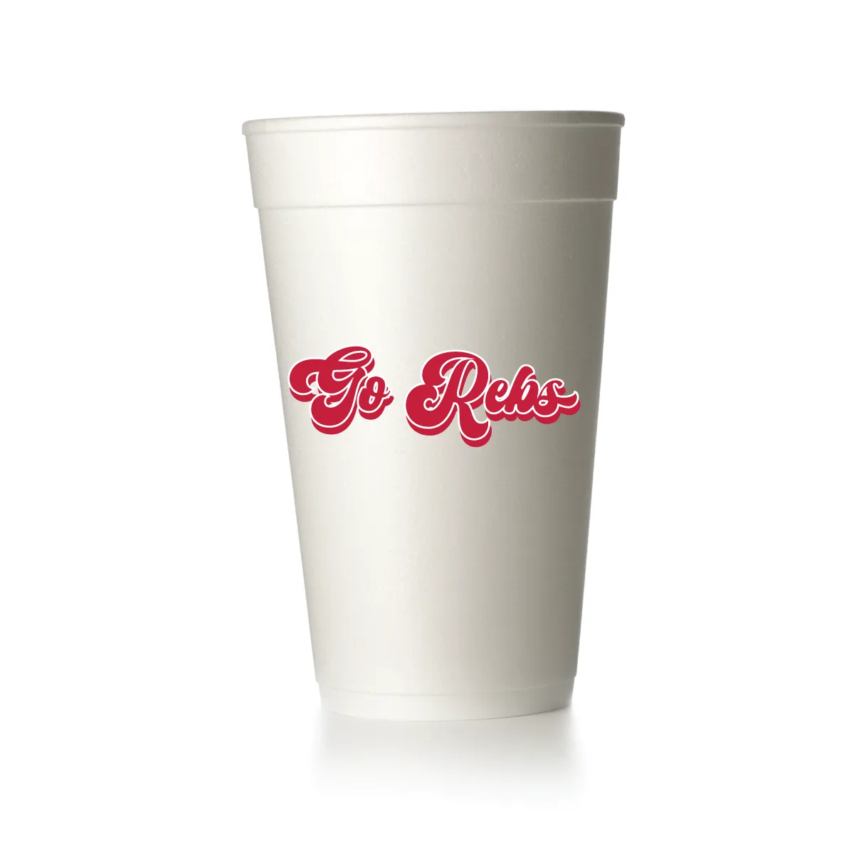 Go Rebs Retro Script Cups