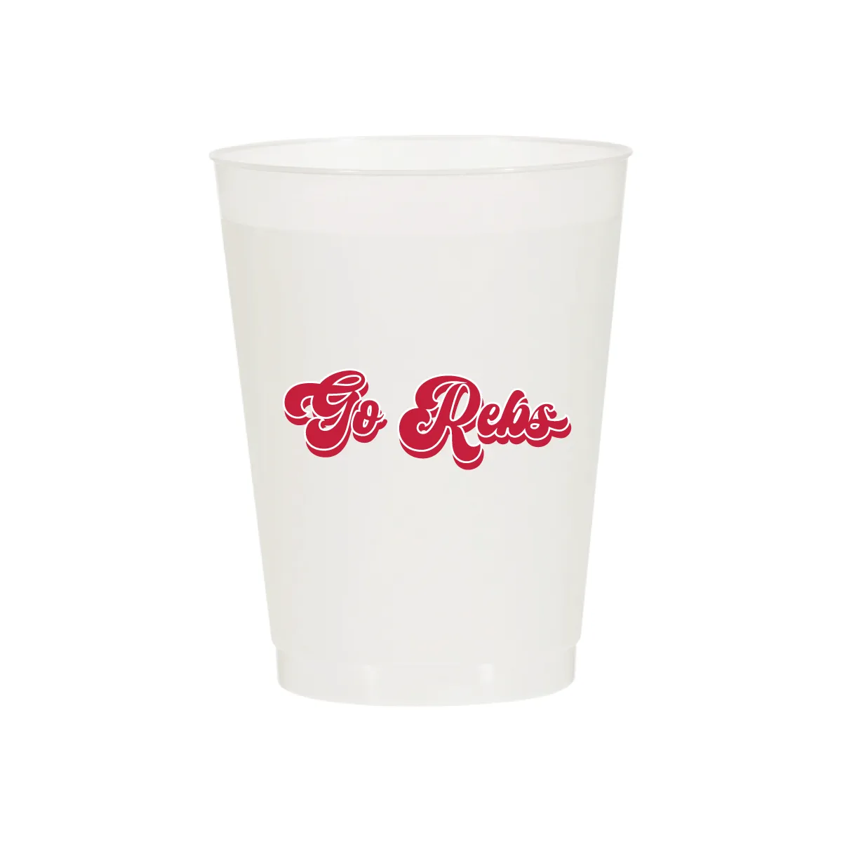 Go Rebs Retro Script Cups