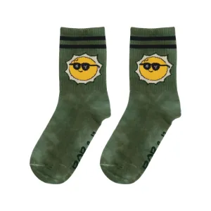 Green Tie-Dye Skate Socks