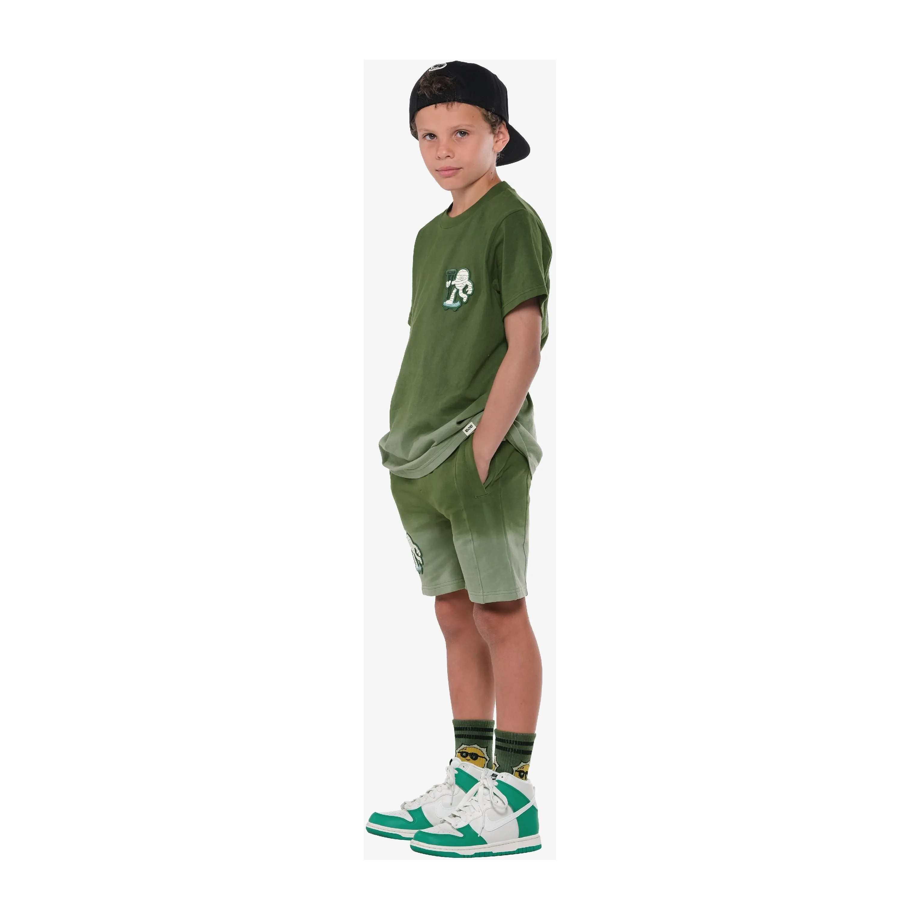 Green Tie-Dye Skate Socks