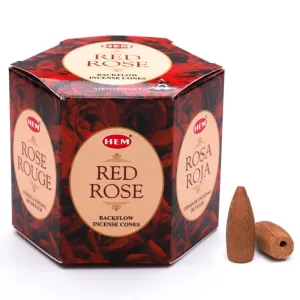 HEM - Red Rose Backflow Incense Cones