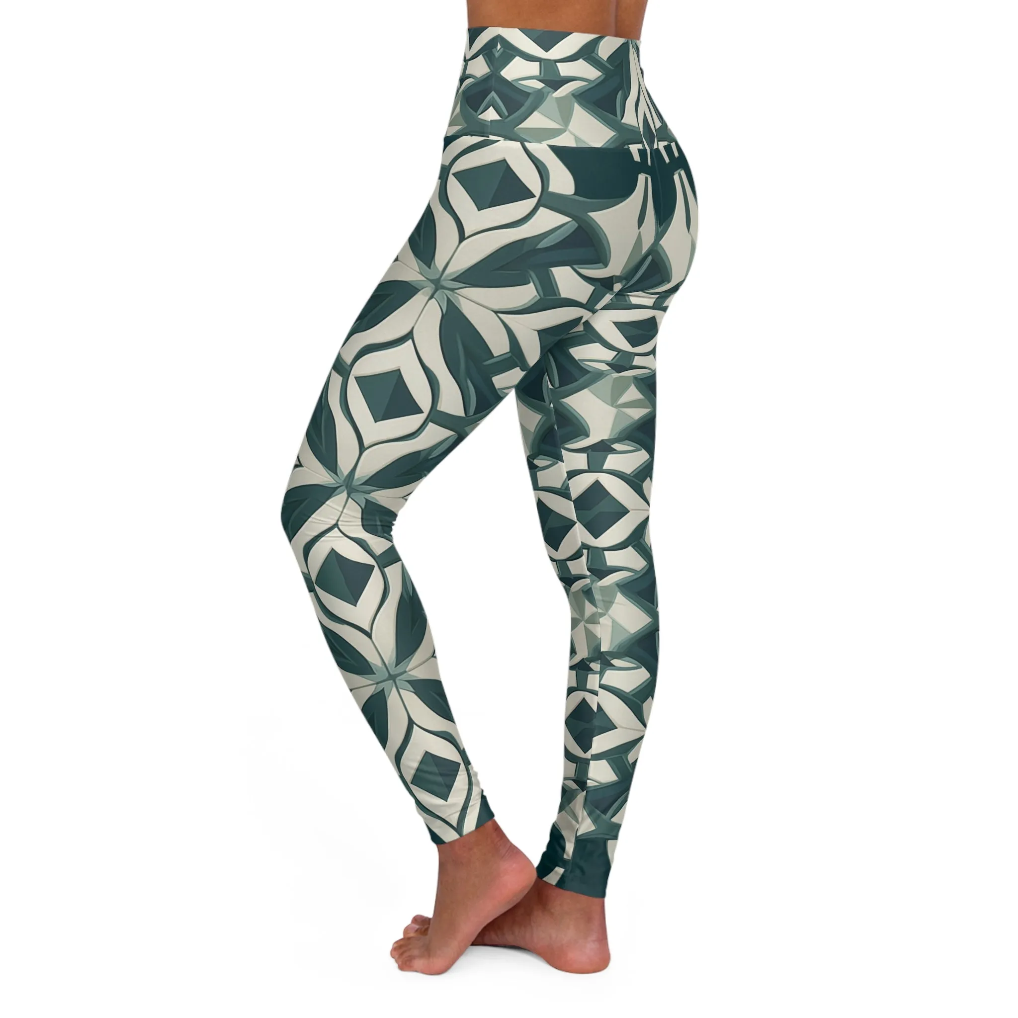 High Waisted Leggings - Colette Florence Trellis