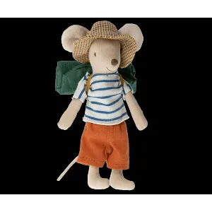 Hiker Mouse - Big Brother (white & blue striped shirt)