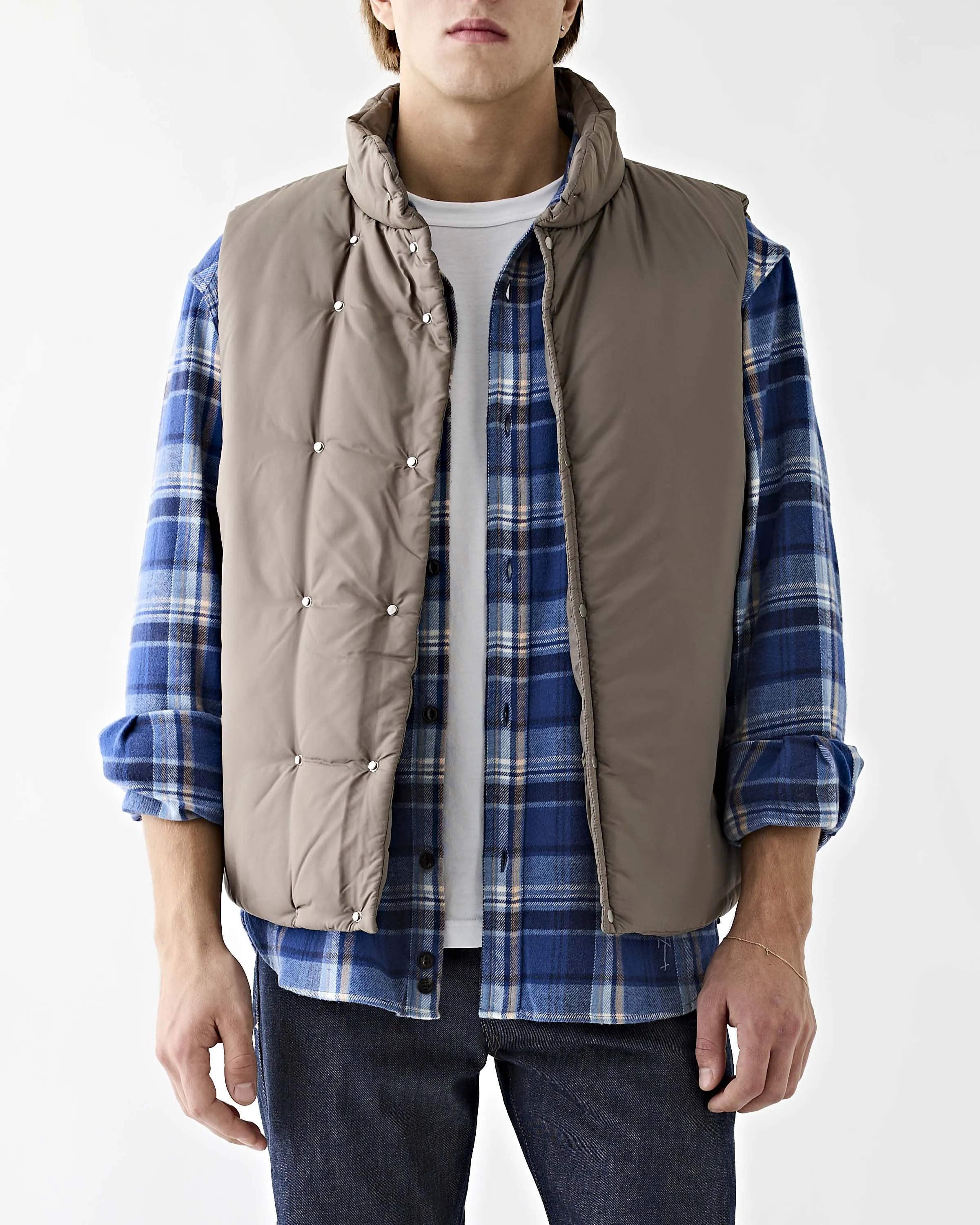 Hiker Puff Vest Taffeta Khaki