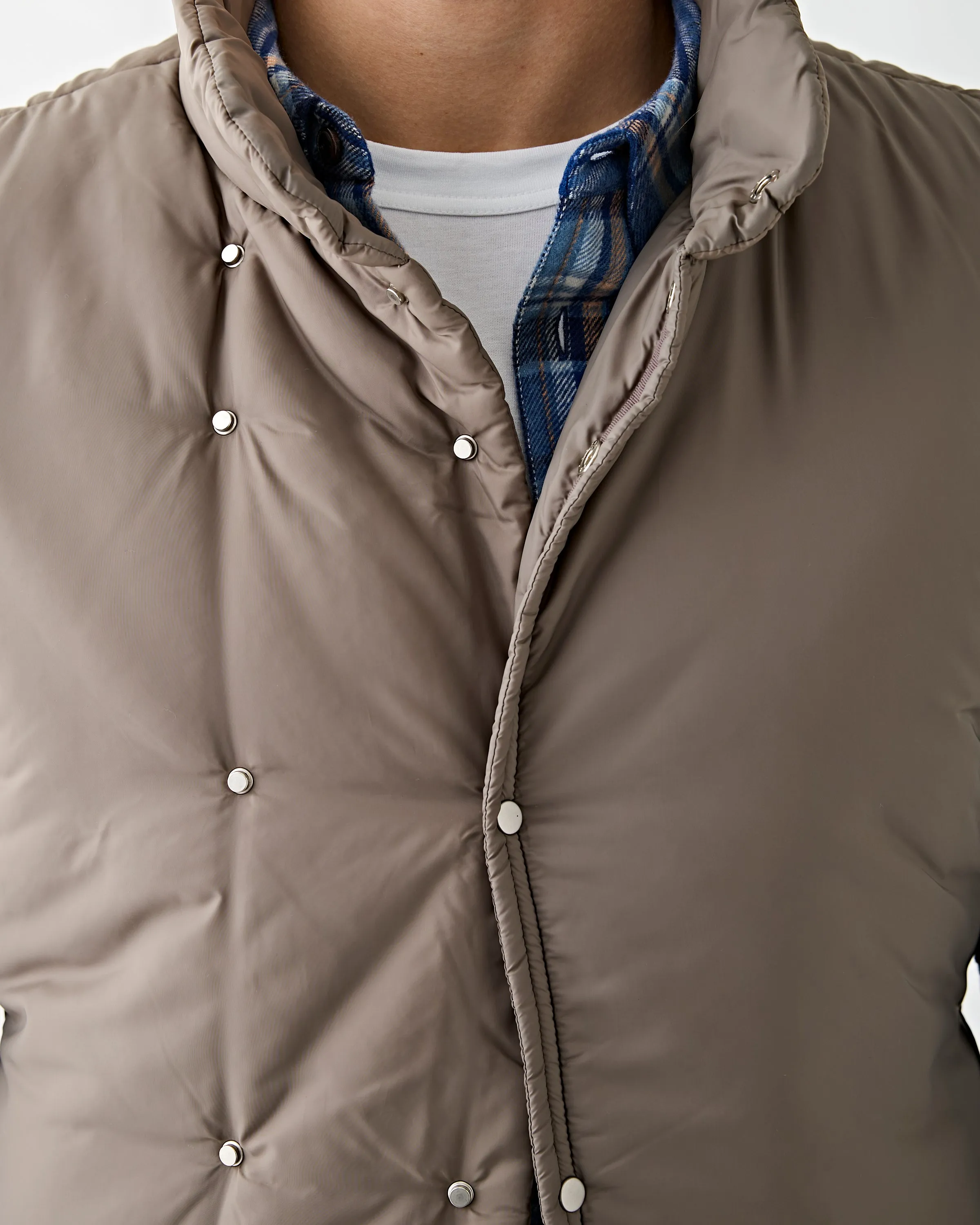 Hiker Puff Vest Taffeta Khaki
