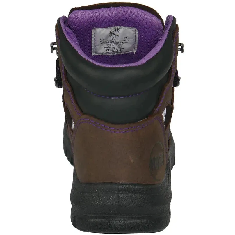 Hoss Women's Lily 6" Steel Toe Waterproof Slip Resistant Boot - Brown 70423