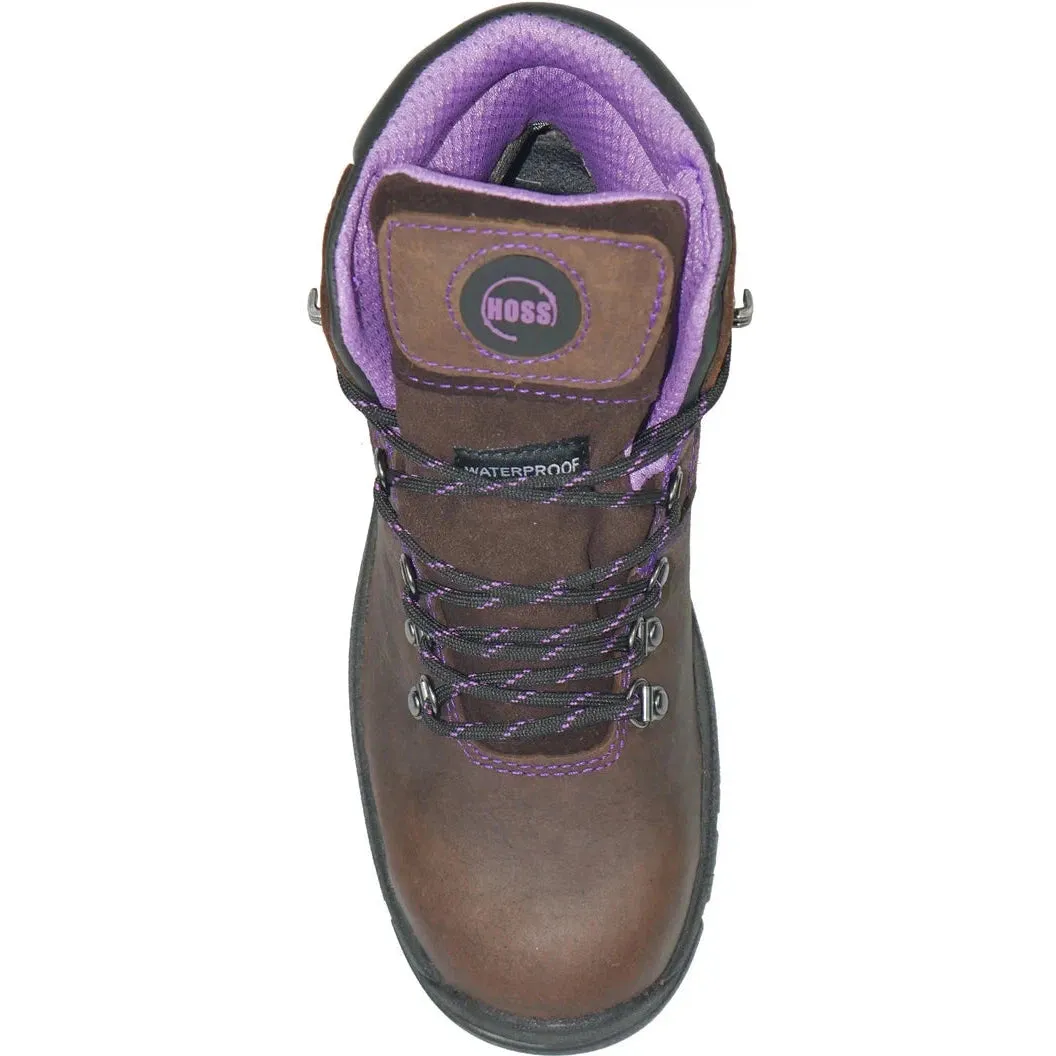 Hoss Women's Lily 6" Steel Toe Waterproof Slip Resistant Boot - Brown 70423