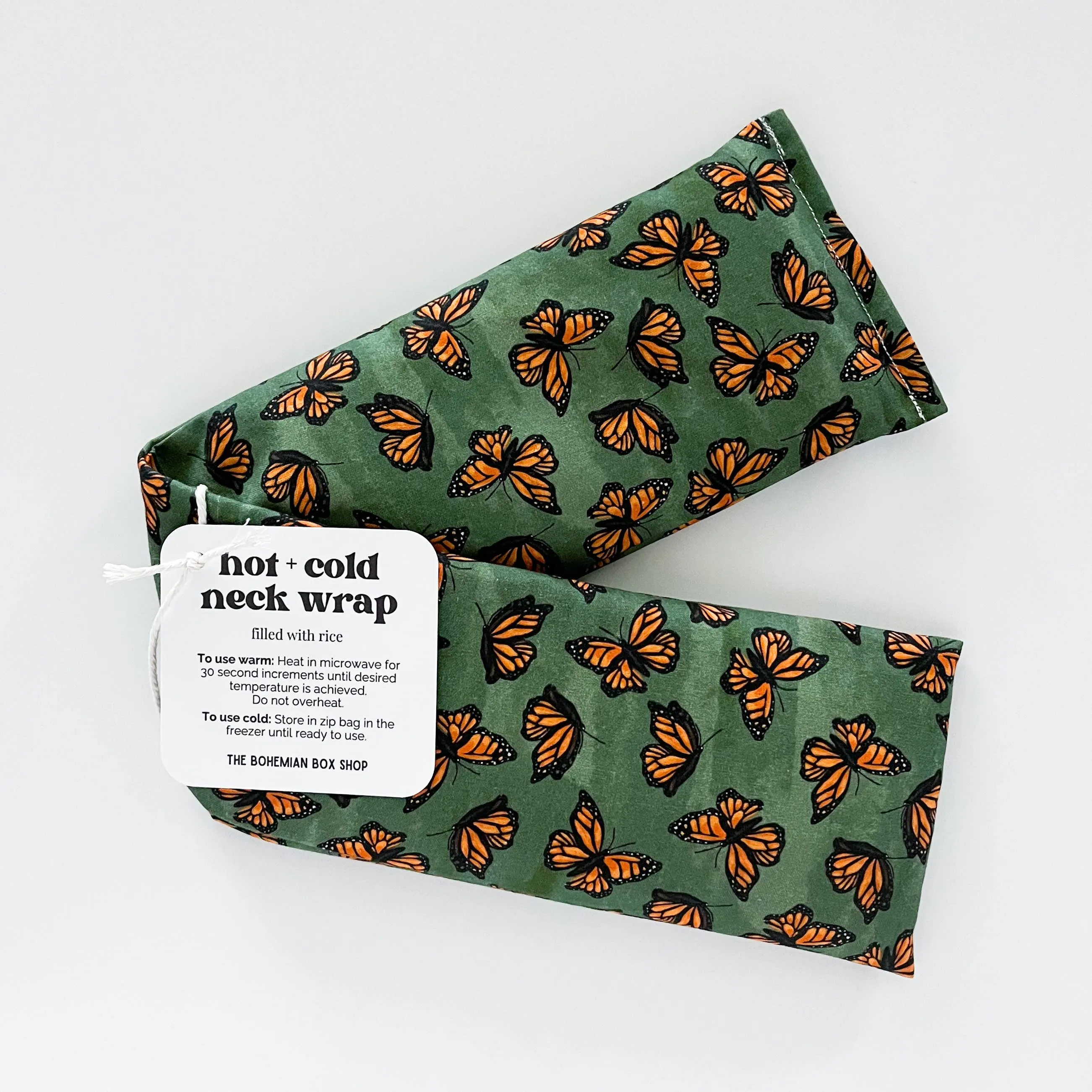 Hot & Cold Therapy Neck Wrap - Monarch Butterflies 