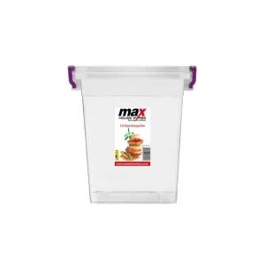 Household Multi Purpose DEEP Storage Container Clear Plastic 5 Litre MAX-151
