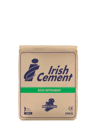 Irish Cement – Bagged Cement – 25KG. Pallet prices available