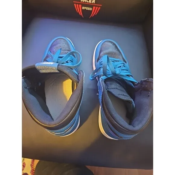 Jordan 1 Retro OG High Dark Marina Blue Mens Size 10.5 Pre-owned Shoes Only