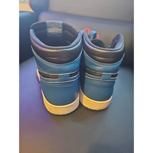 Jordan 1 Retro OG High Dark Marina Blue Mens Size 10.5 Pre-owned Shoes Only