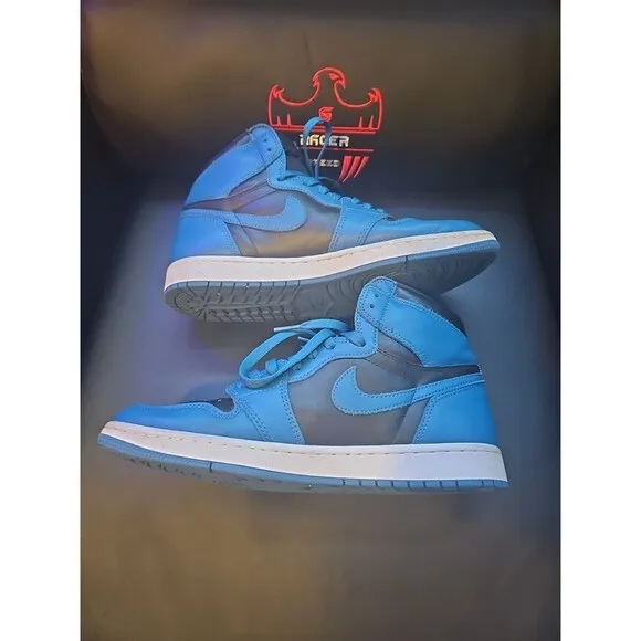 Jordan 1 Retro OG High Dark Marina Blue Mens Size 10.5 Pre-owned Shoes Only