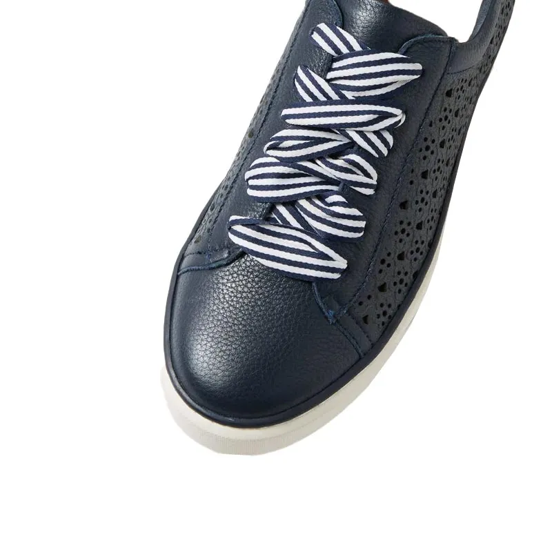KEELIE W - NAVY TUMBLE LEATHER